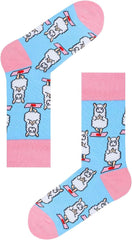 Funny Girls Socks - Unicorn Socks Silly Animal Llama Socks 4 Pack