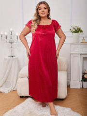 Plus Size Heart Print Night Dress
