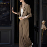 Modern Lapel Pantsuit Set Womens