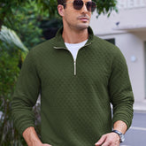 Zip Jacquard Knit Pullover