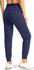 Women'S Joggers Pants with Zipper Pockets High Waisted Athletic Tapered Sweatpants for Women Workout Lounge