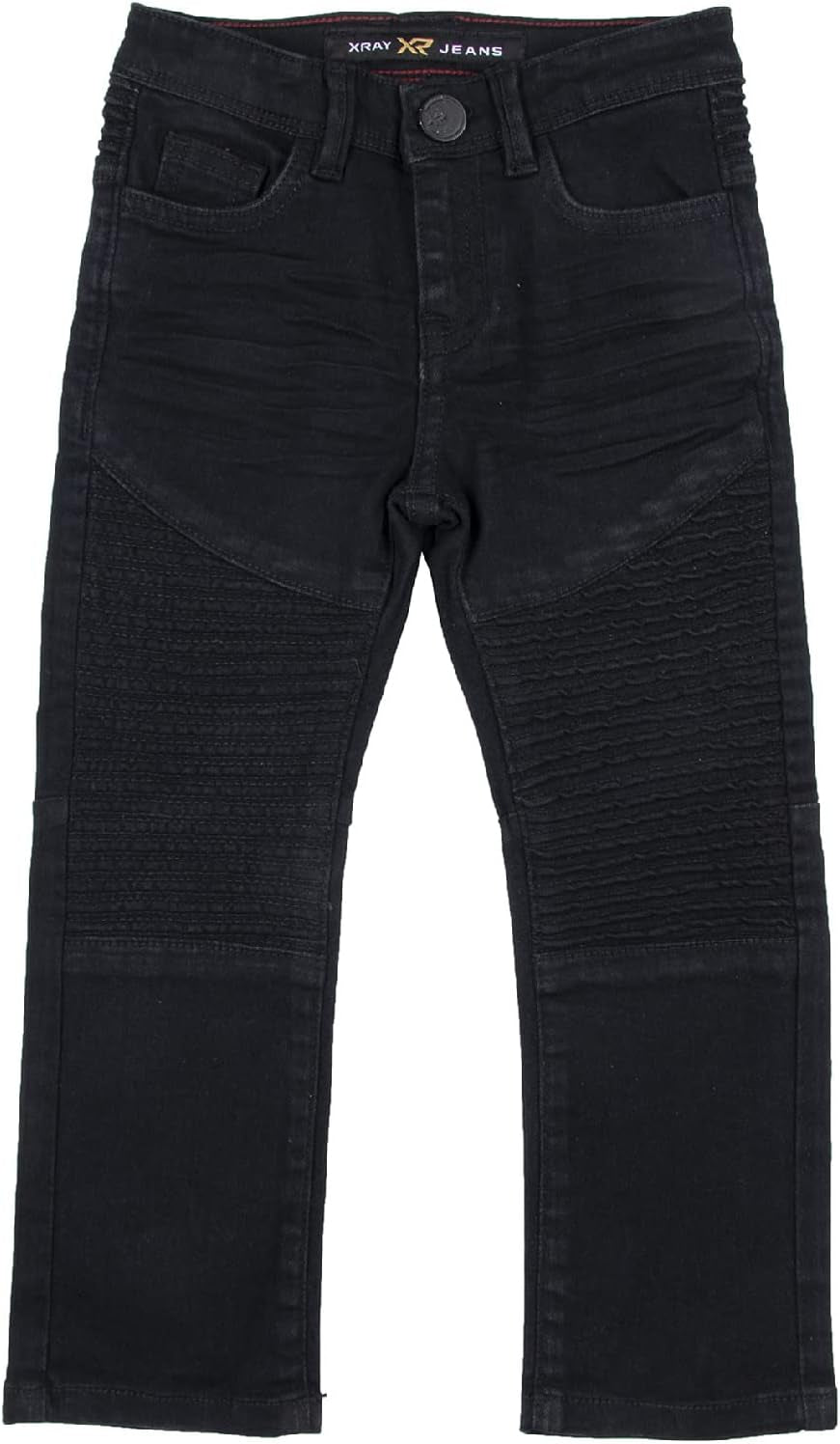 Baby Boys Toddler Jeans, Elastic Waist Biker Moto Distressed Ripped Denim Jeans for Boys & Colored Pants