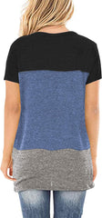 Women'S Tops Short Sleeve Twist Knotted T Shirts Summer Blouse Tunic Tops S-2XL