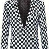 Tweed Check Woven Blazer