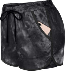 Womens 2 In1 Running Athletic Workout Yoga Shorts with Pockets S-XXXL
