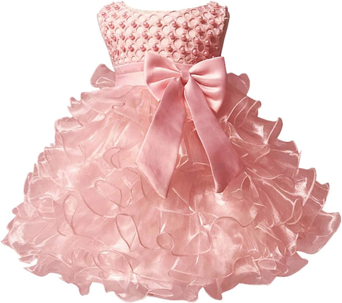 Baby Girl Dresses Ruffle Lace Pageant Party Wedding Flower Girl Dress