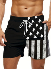 Flag Graphic Holiday Shorts