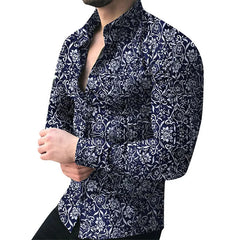 Men Brand Long Sleeve Shirt Floral Male Blouse Casual Shirts Summer Autumn Shirts Men Top Clothes Camisa Masculina Sale