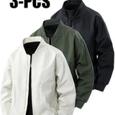 Men’s Lightweight Softshell Bomber Jacket – 3-Piece Set