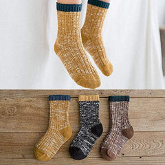 Baby Boys Girls Socks - 3 Pairs Toddler Thick Warm Seamless Chunky Knit Cotton Socks Kid Cotton Crew Socks