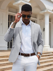 Slim Cotton Woven Blazer