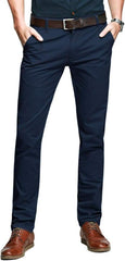 Mens Tapered Flat Front Casual Dress Pants, Chinos Pants Men