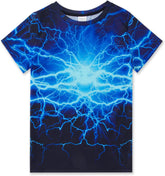 Boys Girls Shirts Graphic T-Shirt Neon Color Kids Novelty Short Sleeve Animal Print Tees 4-16 Years