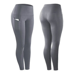 Women Yoga Leggings Sexy Solid High Waist Pocket Elastic Tummy Control Ruched Booty Pants Casual Gym Compression Tights Pants