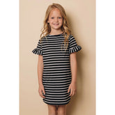 Kids Striped Ruffle Dress – Mommy & Me Style