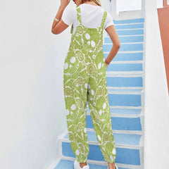 Printed Wide Leg Strap Jumpsuit