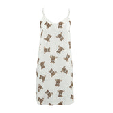 Cute Bear Print Cotton Nightgown