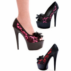 Ultra High Platform Lace Heels