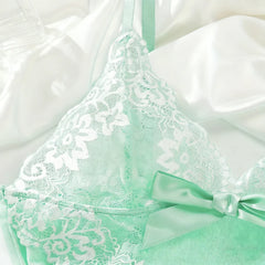 Women Suspender Midi Lingerie Nightwear Set