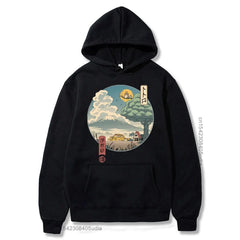 Ukiyo Aesthetic Oversized Pullover Hoodie