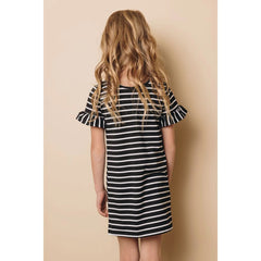 Kids Striped Ruffle Dress – Mommy & Me Style