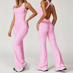 Sleek Back Hollow Bodysuit Jumpsuit