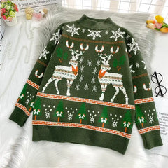 Christmas Loose Knit Pullover Sweater