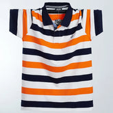 Contrast Stripe Summer Polo Shirt