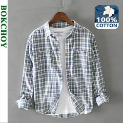 Retro Plaid Multi Pocket Shirt