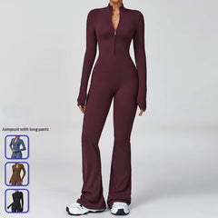 Sleek Active Zipper Performance Bodysuit