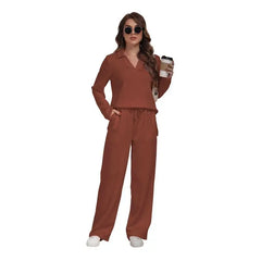 Women Satin Long Sleeve Sleepwear Set