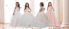 Champagne Satin Flower Girl Dress
