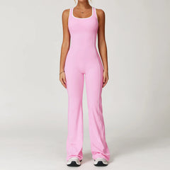 Sleek Back Hollow Bodysuit Jumpsuit