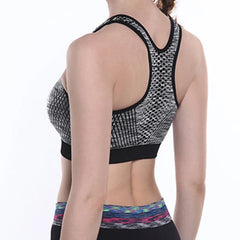 Breathable Sports Bra Top Fitness Women Brassiere Shockproof Padded Sport Bra Top Running Athletic Gym Push Up Bras Anti-sweat
