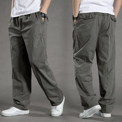 Loose Cotton Cargo Work Pants