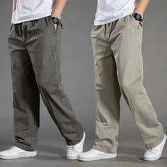 Loose Cotton Cargo Work Pants