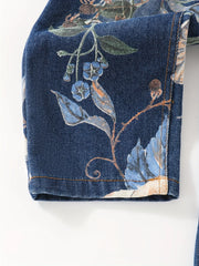 Printed Korean Style Girls Jeans