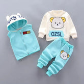 Fleece Hooded Baby Outfit Set