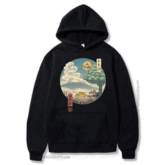 Ukiyo Aesthetic Oversized Pullover Hoodie