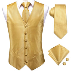 Men’s Silk Jacquard Suit Vest Set