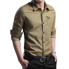 Smart Casual Cotton Shirt Men