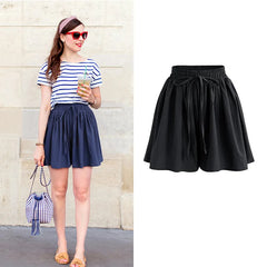 High Waist Loose Chiffon Shorts