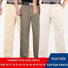 Summer Cotton Straight Office Trousers