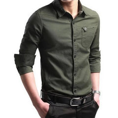 Smart Casual Cotton Shirt Men