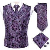 Men’s Silk Jacquard Suit Vest Set
