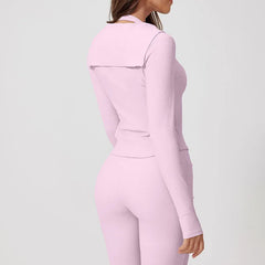 High-Stretch 3-Piece Workout Set with Flare Pants