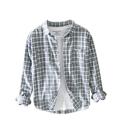 Retro Plaid Multi Pocket Shirt