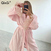 Elegant Cotton Kimono Night Robe