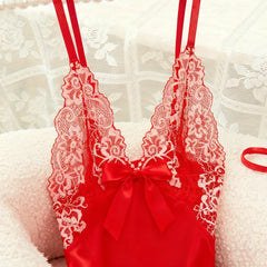 Women Suspender Midi Nightwear Set