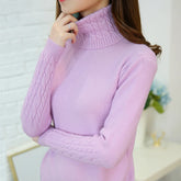 Cashmere Style Turtleneck Knit Pullover